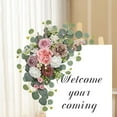 thumbnail image 4 of Set of 2 Artificial Wedding Arch Flowers for Wedding Welcome Sign, Banquet and Reception Decoration, Ceremony Backdrop Floral Arrangements, and Bridal Shower Decor, 4 of 8