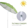 thumbnail image 4 of Outsunny 6.7ft Beach Umbrella with Push Button Tilt and Carry Bag, Green, 4 of 10