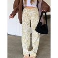 thumbnail image 2 of Pantalon Cargo à Taille Mi-Haute Imprimé Décontracté pour Femmes, 2 of 5
