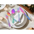 thumbnail image 2 of Unique Bargains 20 Pieces Floral Stainless Steel Flatware Set for 4 Colorful, 2 of 6