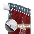 thumbnail image 6 of Swag Curtains, America Flag Ocean Lighthouse Rod Pocket Kitchen Curtains Valances Tier Curtains Swag Valance Curtains for Bedroom Living Room 36" x 63", 2 Panels, 6 of 6