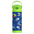 thumbnail image 1 of Thermos FUNtainer 14oz Kids Stainless Steel Insulated Bottle with Surfing Dinosaur Design, Green, 1 of 1