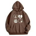 thumbnail image 3 of Hoodies Woman Clearance, Women's Hoodies Heart Print Loose Casual Long Sleeve Sweatshirt Tops, 3 of 4