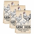 thumbnail image 2 of Farm Chicken Kitchen Towels Set of 3, Vintage Country Cabin Animals Text Absorbent Dish Towels for Kitchen, Microfiber Hand Towel, Quick Drying Tea Towel for Cleaning Decorative Dishcloths, 2 of 7