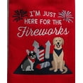 thumbnail image 2 of RED WHITE AND BLUE FIREWORKS - I'M JUST HERE FOR THE FIREWORKS - HANDMADE DOUBLE/FULL CROCHET TOP HANGING KITCHEN TOWEL, 2 of 3