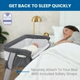 thumbnail image 5 of Simmons Kids Dream Bedside Baby Bassinet Sleeper with Breathable Mesh and Adjustable Heights - Lightweight Portable Crib, Grey, 5 of 11