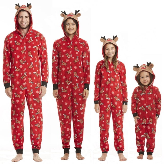 Pijama de una pieza a juego para toda la familia, mono de padre e hijo, madre e hija, conjunto con capucha, atuendos familiares