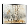 thumbnail image 3 of Designart "Winter Birch Wood Forest Frosty Wonderland I" Oversized Floral Framed Wall Art - Traditional Yellow Tree Birch Bedroom Framed Canvas Wall Art, 3 of 7