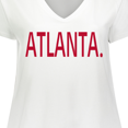 thumbnail image 3 of Inktastic Atlanta in Red Text Women's Plus Size V-Neck T-Shirt, 3 of 4