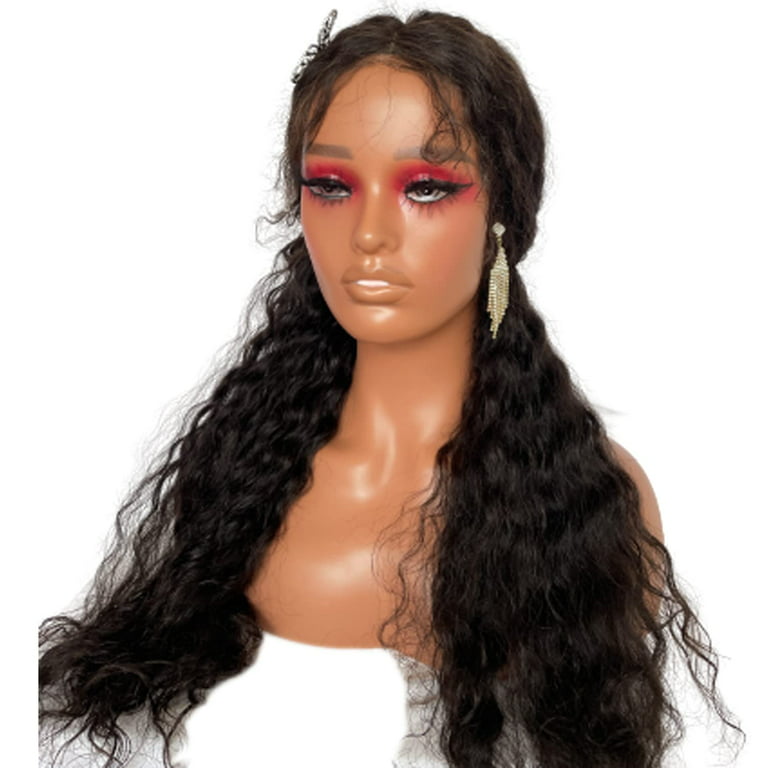 Afro European Caucasian Female Mannequin Head With Shoulders Wig