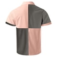 thumbnail image 5 of CAIVO Polo Shirts For Men Color Blocked Casual Loose Comfortable Trendy Patchwork Business Lapel Button Short Sleeve Shirt Classic Fit Golf Tops For Vacation , XXL, 5 of 5