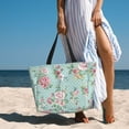 thumbnail image 6 of Sigee Vintage Floral Print Extra Large Waterproof Beach Travel Bag with Zipper - Durable and Versatile for Vacation, Gym, and Daily Use, 6 of 7