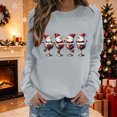thumbnail image 2 of Yertdoel Christmas Sweatshirts for Women Fashion Print Round Neck Loose Pullover Top Fall Winter Holiday Comfy Casual Shirts, 2 of 7