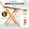 thumbnail image 3 of Acacia Wooden Folding Bistro Table Outdoor, 270lbs Heavy Duty, 3 of 8