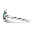 thumbnail image 3 of Sterling Silver Green Enameled Awareness Ribbon Ring, 3 of 7