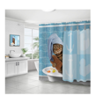 thumbnail image 2 of Lishi Cute Cartoon Cat Bathroom Polyester Fiber Waterproof Bathroom Decoration, 2 of 4