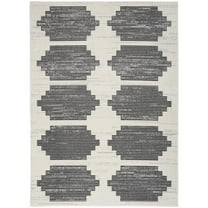 Nourison Modern Passion 6' x 9' Ivory/Grey Mid-Century Modern Indoor Rug