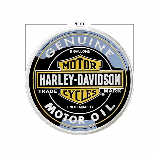 1Pcs Pegatinas De Aluminio 3D Emblema Harley-Davidson LOGO compatible Motocicleta Pegatina Escape Moto Silenciador Para Dyna Street Bob Rider XL 883 Electra Glide Road King huangjie unisex