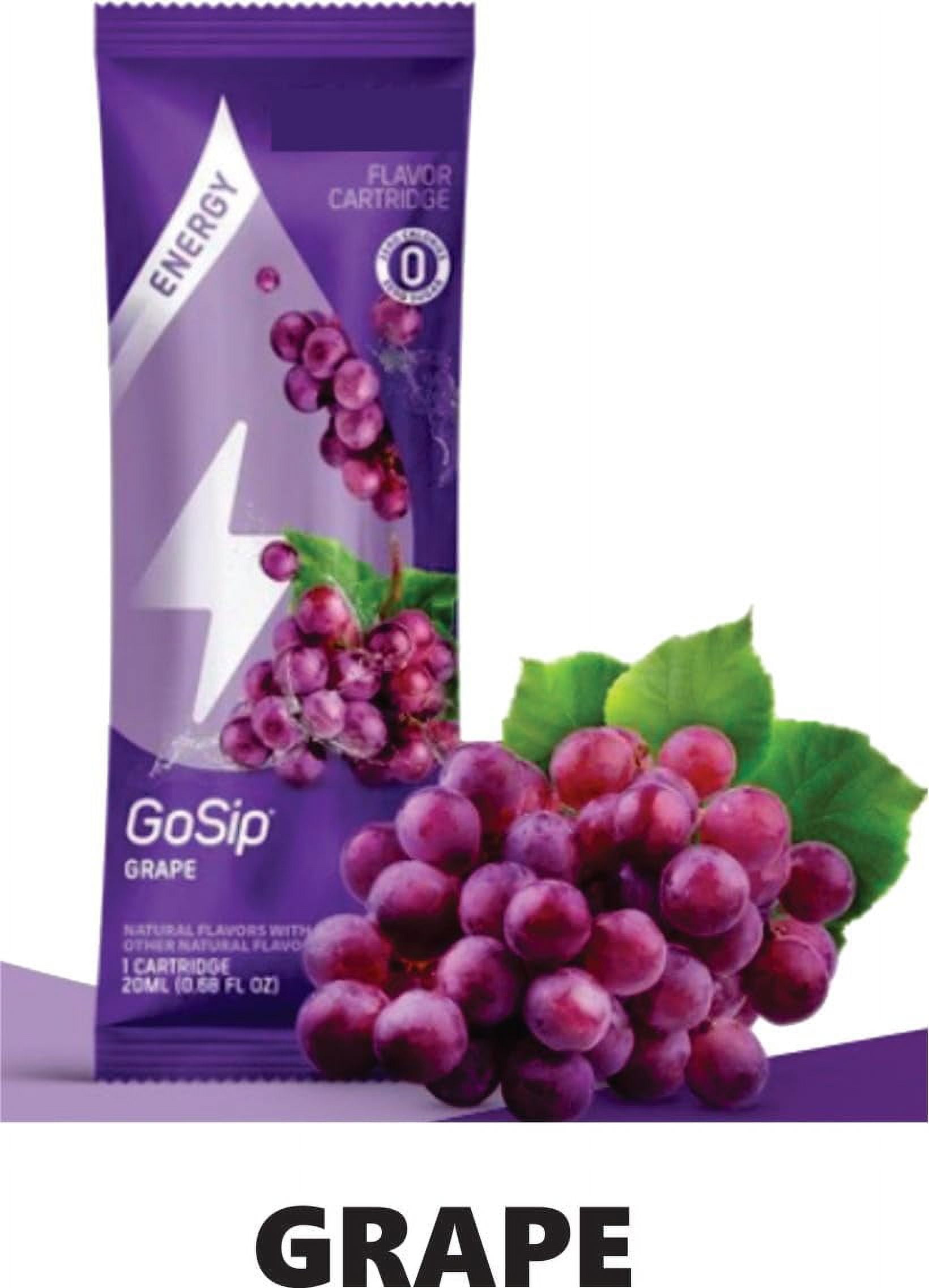 Assorted Cartridge Flavors Refills - Gosip, Lifesip, Fit Sip - Strawberry, , Grape, Blue Raspberry, Orange Tangerine, Mixed Berry And More. (Pack 6)