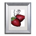 thumbnail image 2 of Trademark Fine Art "Strawberry Splash II" Canvas Art by Roderick Stevens White Matte, Silver Frame, 2 of 5