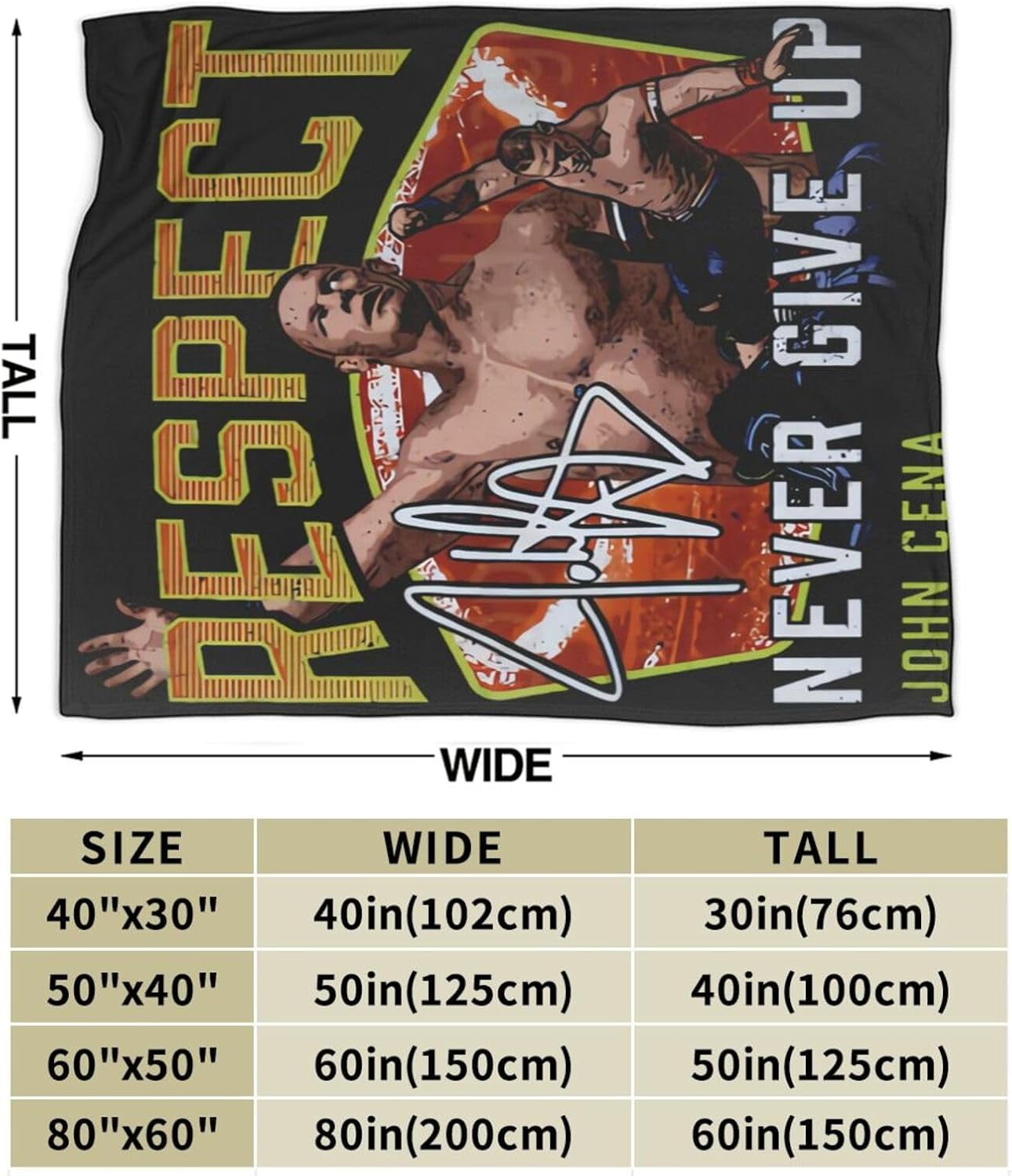 John Boxer Cena Blanket Throw Air Conditioning Blankets Soft Throws for Couch Bed All Seasons Use 40"x30"