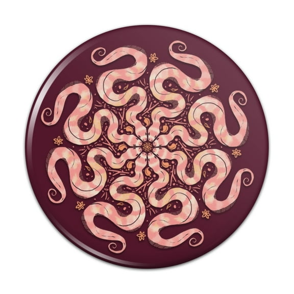 Circle of Snakes Forming a Flower Pinback Button Pin