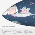 thumbnail image 5 of ZICANCN Kawaii Pastel Cats Throw Pillow Covers, Bed Couch Sofa Knit Decorative Pillow Covers for Living Room Farmhouse, 22"x22", 5 of 8