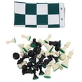 thumbnail image 2 of Chess Set, PP Piece Portable Desktop Board Game High Strength with Artificial Leather Board for Camping, 2 of 7