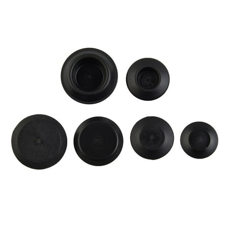 Tekuisi 60pcs Flush Mount Plastic Hole Plug Assortment Auto Body Sheet Black Depressed Center Type Flush Type Practical Automotive Part