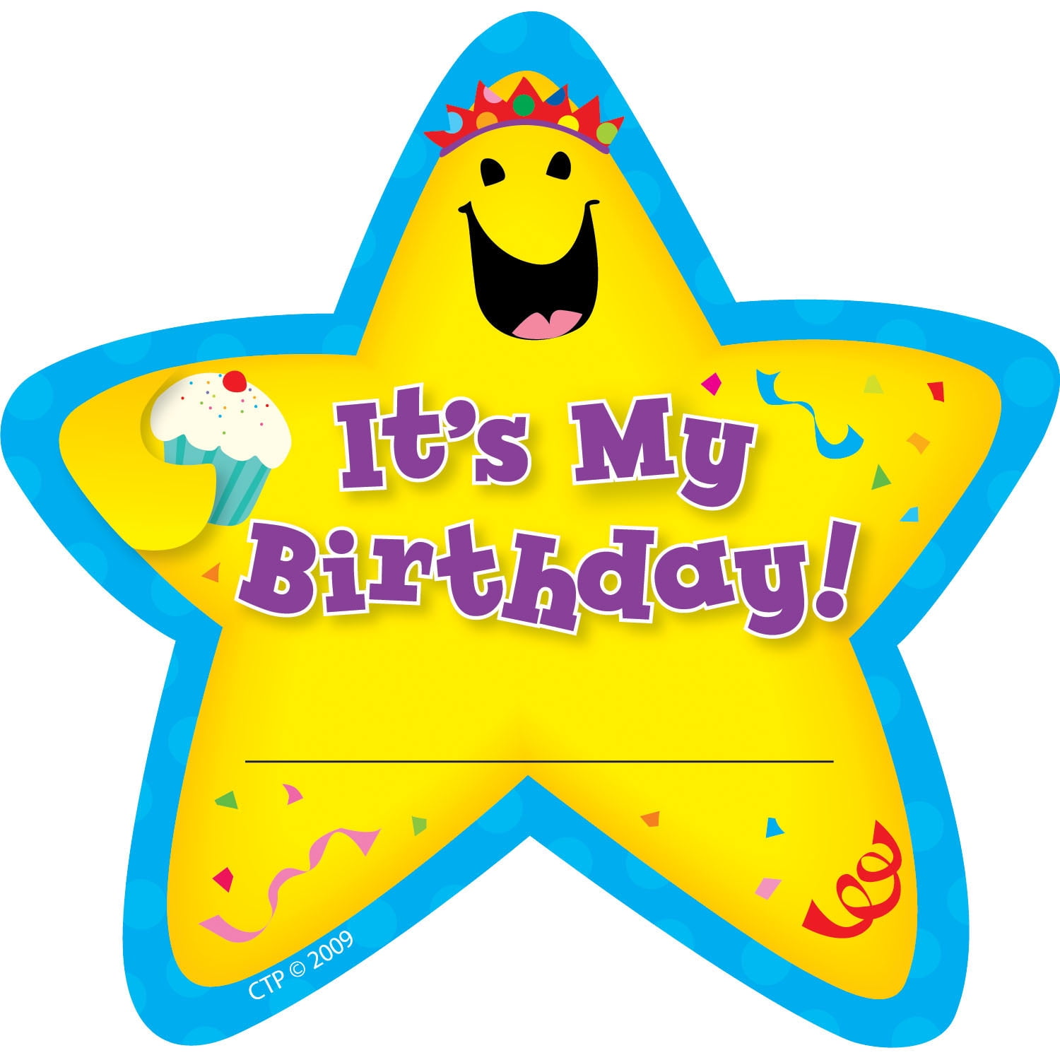Creative Teaching Press It’s My Birthday! Star Badges, 36 Per Pack, 3 Packs