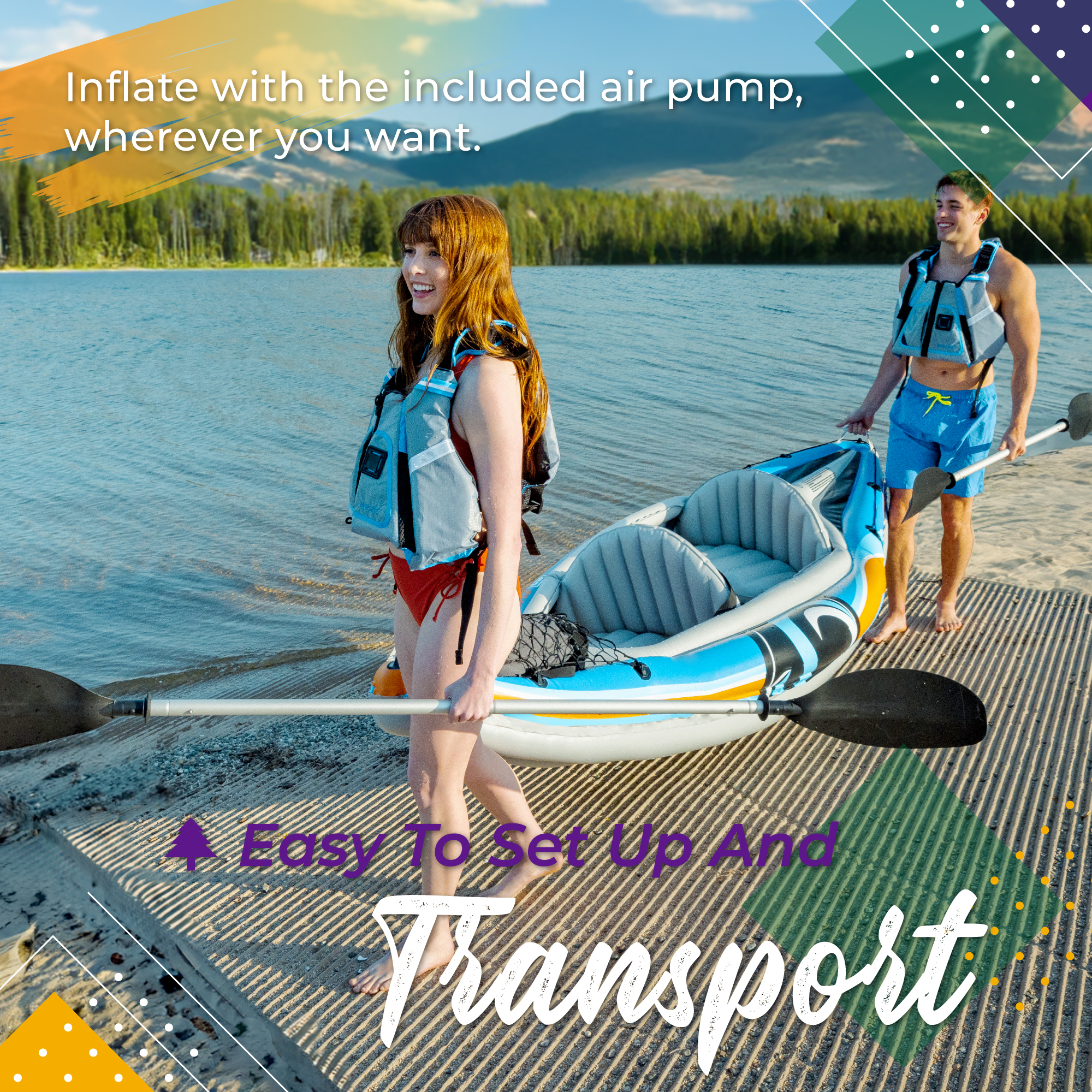 Sunlite Sports 2-Person Inflatable Kayak photo 2