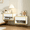 White, variant on Catrimown Black & Gold Floating Nightstand, Wall Mounted Bedside Table with Drawer & Open Shelf for Bedroom