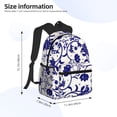 thumbnail image 4 of Vsdgher Blue And White Porcelain Pattern Print Unisex Large Capacity Bookbag Schoolbag Casual Daypack for High School/College/Teens/Travel/Work, 4 of 8