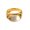 Gold Transparent, variant on Women Stainless Steel Unique Elegance Vintage Retro Statement Transparent Gemstone Ring Wedding Band Silver Size 8