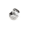 thumbnail image 2 of Unique Bargains Lady Plastic Rhinestone Decor Crystal Clover Cover Finger Ring Watch Gray, 2 of 3