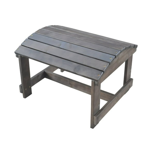 Jiallo Dark Grey Adirondack Pine Ottoman