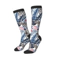 thumbnail image 2 of Bingfone Compression Socks for Women and Men Long Socks for Running Athletic Cycling Nurse-Flamingo And Zebra, 2 of 8