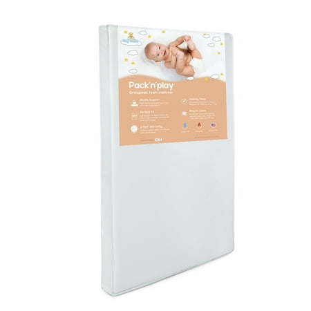 Hydraulic Water Mattress - Big Oshi Pack N Play Mattress - Fits ALL Standard Size Playpens, Playards, and Pack and Plays - 3