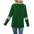 thumbnail image 3 of Women's Long Sleeve Shirts Casual Color Block Crewneck Tops Tshirt Basic Tee Trendy Outfits, 3 of 7