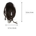 thumbnail image 2 of Raindrops Hair Extensions for Braiding 1Pack Curly Brown Ponytail, 2 of 8