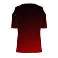 thumbnail image 4 of Ashirexll Women's T-shirts, Short Sleeve Tops for Women, Women's Fashion Solid Color T-shirt Short Sleeve Shirt Round Neck Casual Top, 4 of 5