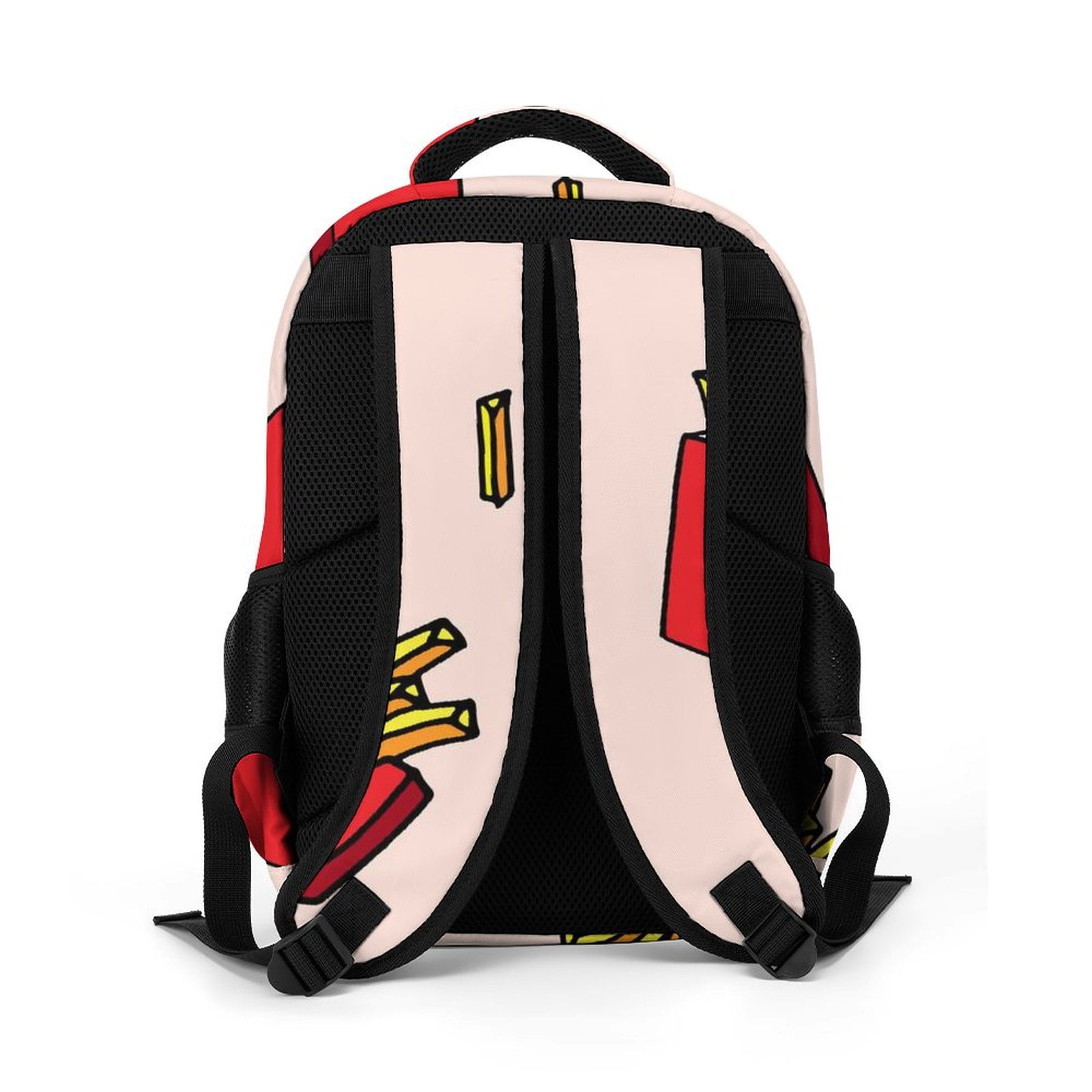 LAKIMCT French Fries Backpack for Adult Kids Refrigerator Pocket Schoolbag Pocket Flipped 180 Bookbag for Travel Work Daybag Walmart
