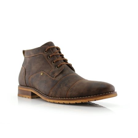 Ferro Aldo Blaine MFA806035 Brown Color Men's Stylish Mid Top Boots For Work or Casual