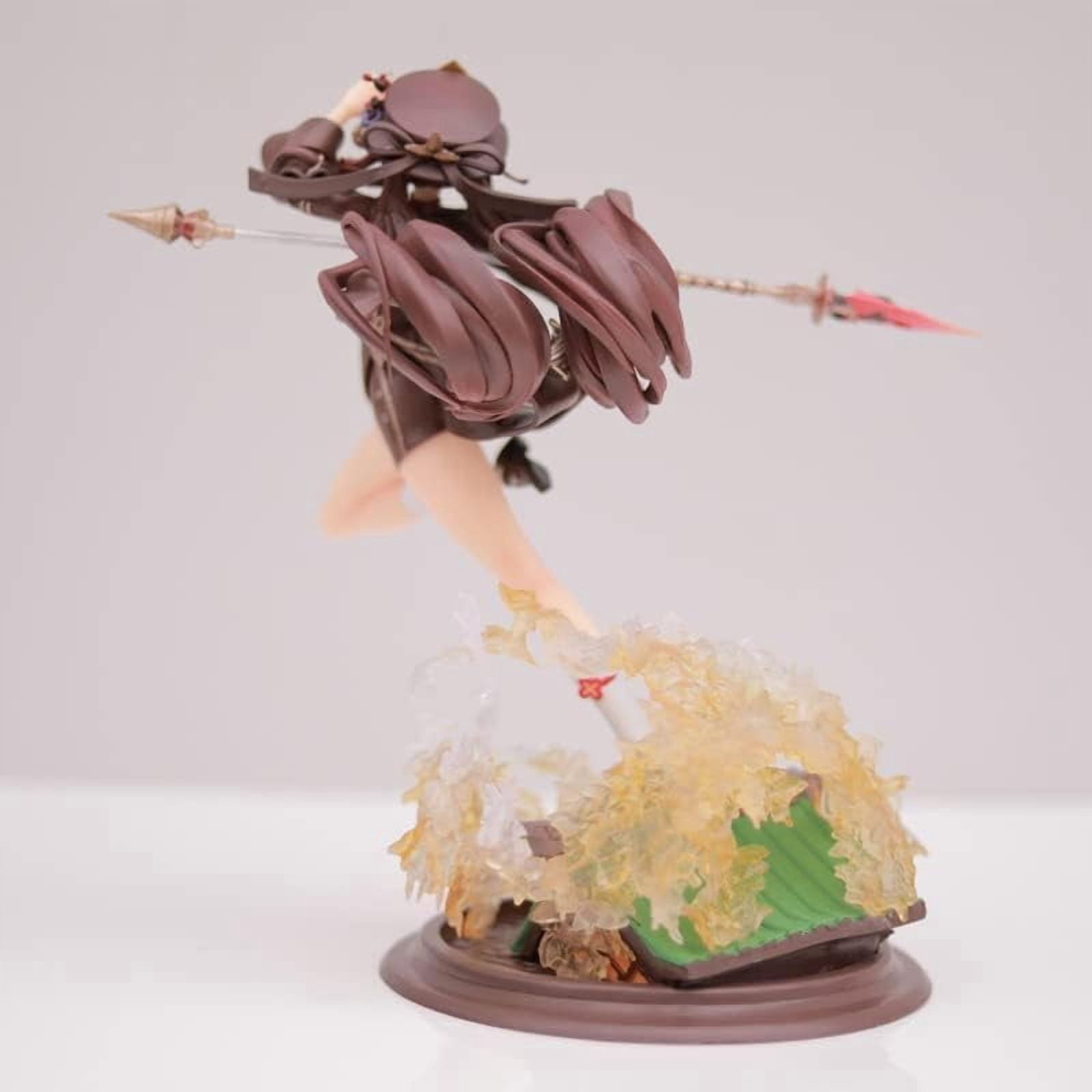 Hu Tao Figure Fighting Genshin Impact Hu Tao Anime Figures 28cm/11inch Handmade PVC Game Character Model Statue Collectible Craft Gift