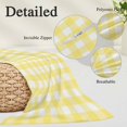 thumbnail image 3 of Yellow Plaid Throw Pillow Covers, Modern Minimalist Checkered Soft Breathable Pillow Cases with Invisible Zipper for Sleeping, Long Body Pillowcases for Couch Bed Sofa Chair 20x60 Inches, 3 of 9