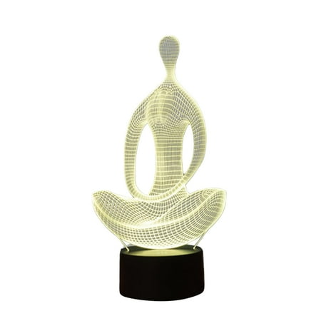 

LED light Desk 3D Gift White Acrylic Decor Warm Bedroom Table Night USB Lamp