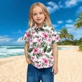 thumbnail image 7 of Stamzod Boys Short Sleeve Button Down Shirt Summer Tropical Printed Casual Beach Shirt Cute Hawaiian Shirts for Boys with Pocket White H 6 Years, 7 of 7