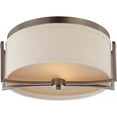 thumbnail image 2 of Nuvo 60-4861 - Gemini - 2 Light Flush Dome Fixture w/ Khaki Fabric Shade, 2 of 2