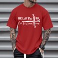 thumbnail image 5 of Ankishi He Left The 99 To Rescue Me Shirt Crew Neck Oversized Men Christian Tee Short Sleeve Casual Tops for Date, 5 of 8