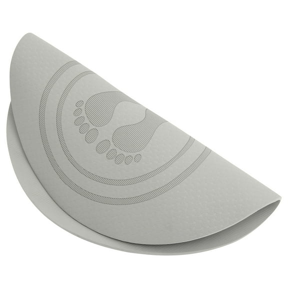 MUSEYA 1Set Round Yoga Mat for Indoor Exercise Grey TPE Non-slip Athletes